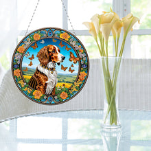 Load image into Gallery viewer, Cat Dog Double Sided Effect Diamond Painting Hanging Pendant Home Windows Decor
