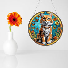 Load image into Gallery viewer, Cat Dog Double Sided Effect Diamond Painting Hanging Pendant Home Windows Decor
