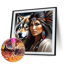Load image into Gallery viewer, Diamond Painting - Full Round - indian woman (40*40CM)
