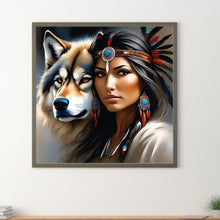 Load image into Gallery viewer, Diamond Painting - Full Round - indian woman (40*40CM)
