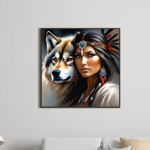 Load image into Gallery viewer, Diamond Painting - Full Round - indian woman (40*40CM)
