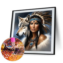 Load image into Gallery viewer, Diamond Painting - Full Round - indian woman (40*40CM)

