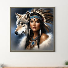 Load image into Gallery viewer, Diamond Painting - Full Round - indian woman (40*40CM)
