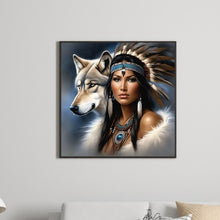 Load image into Gallery viewer, Diamond Painting - Full Round - indian woman (40*40CM)
