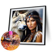 Load image into Gallery viewer, Diamond Painting - Full Round - indian woman (40*40CM)
