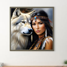 Load image into Gallery viewer, Diamond Painting - Full Round - indian woman (40*40CM)

