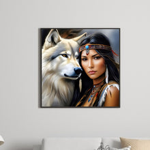Load image into Gallery viewer, Diamond Painting - Full Round - indian woman (40*40CM)
