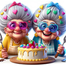 Load image into Gallery viewer, Diamond Painting - Full Round - Funny grandma (30*30CM)
