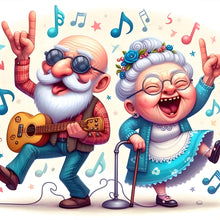 Load image into Gallery viewer, Diamond Painting - Full Round - Funny grandma (30*30CM)

