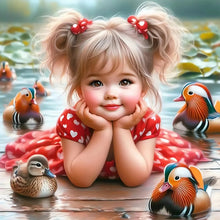 Load image into Gallery viewer, Diamond Painting - Full Round - Adorable children (30*30CM)
