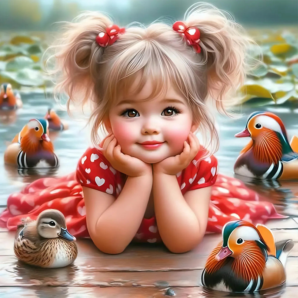 Diamond Painting - Full Round - Adorable children (30*30CM)