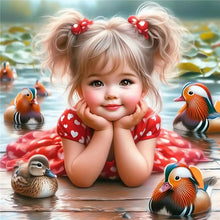 Load image into Gallery viewer, Diamond Painting - Full Round - Adorable children (30*30CM)
