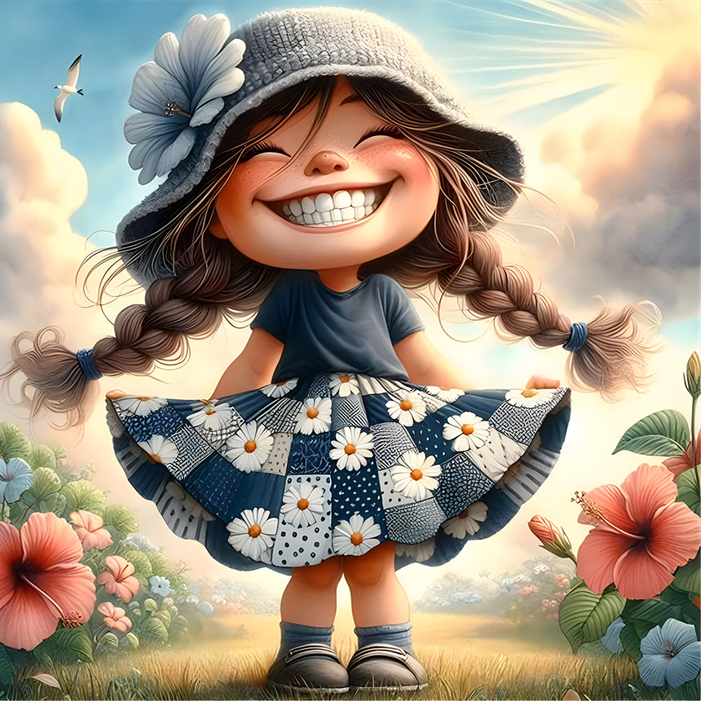 Diamond Painting - Full Round - garden child (30*30CM)