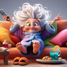 Load image into Gallery viewer, Diamond Painting - Full Round - Funny grandma (40*40CM)
