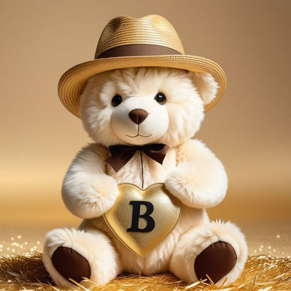 Diamond Painting - Full Round - Bear letter B (40*40CM)