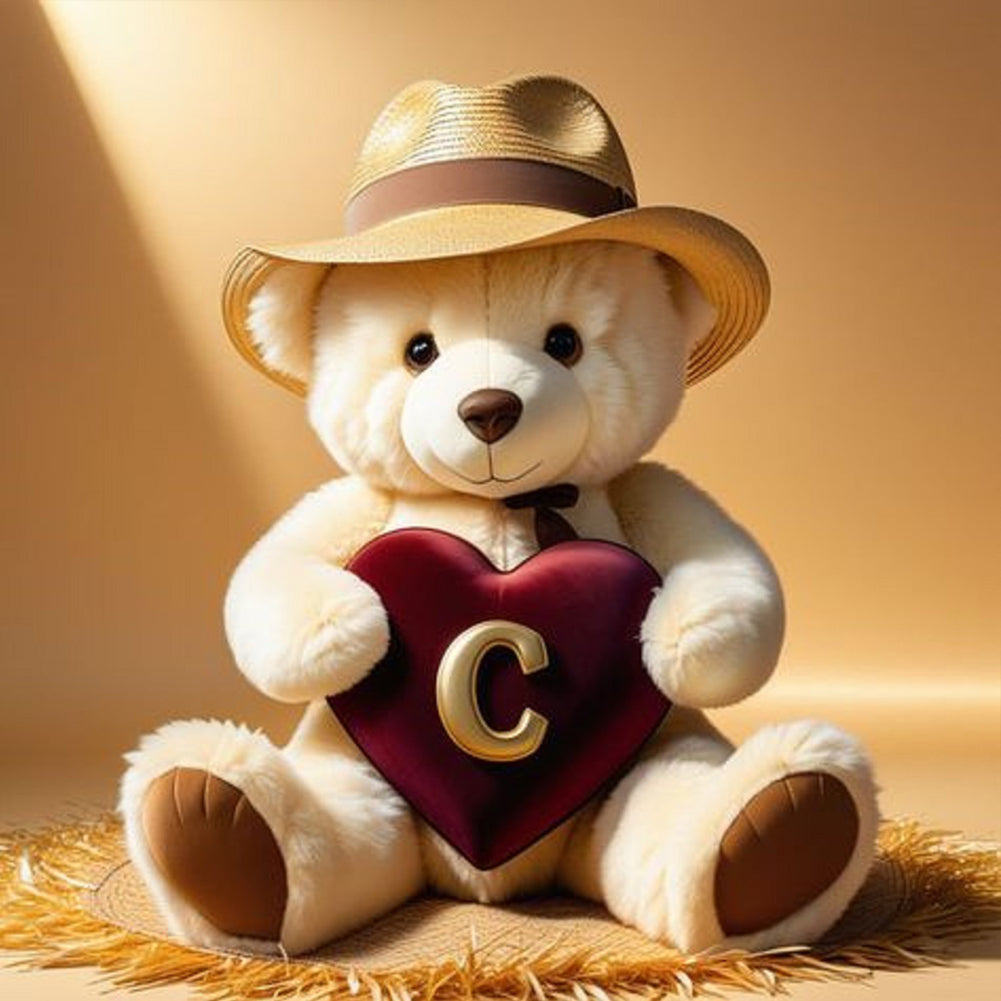 Diamond Painting - Full Round - Bear letter C (40*40CM)