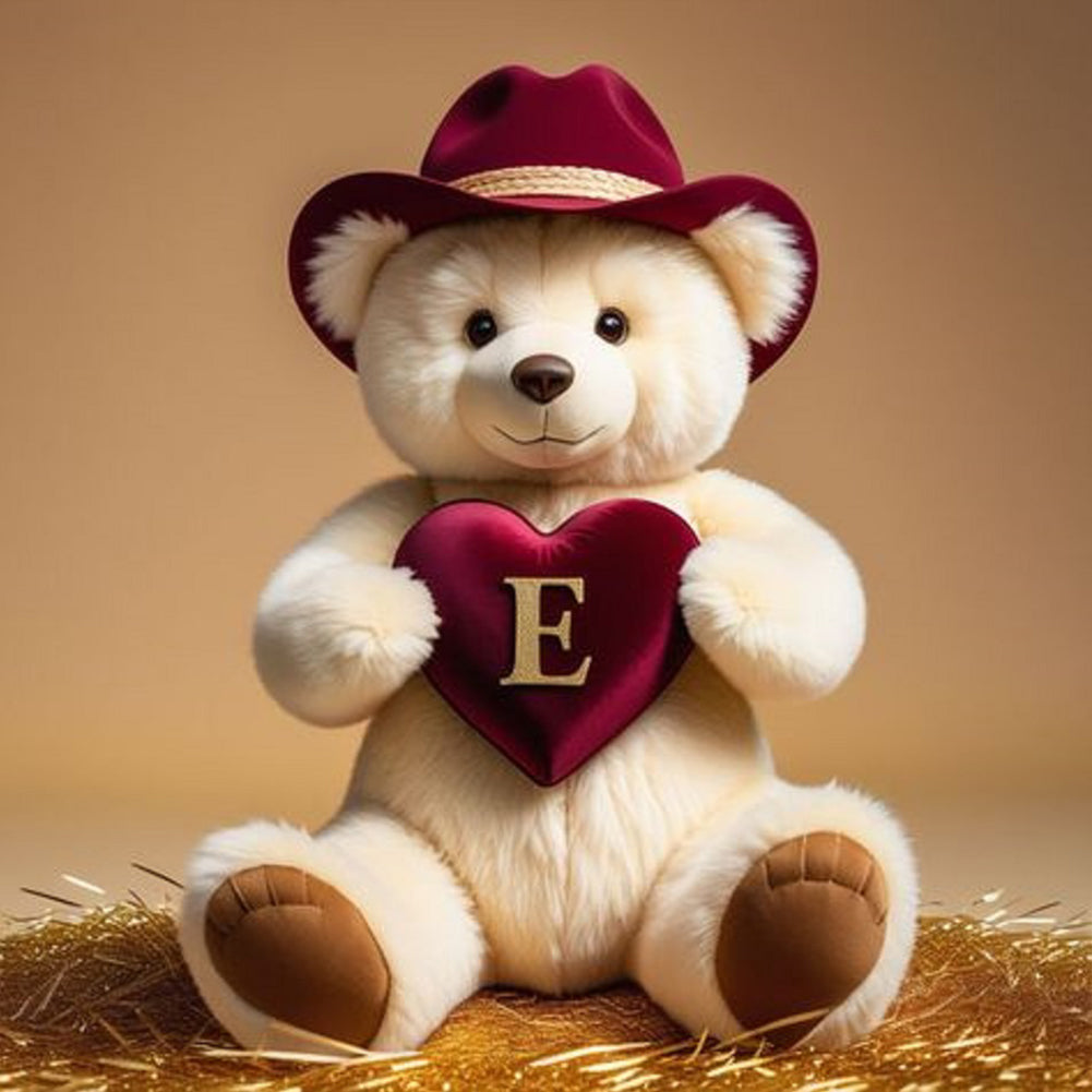 Diamond Painting - Full Round - Bear letter E (40*40CM)