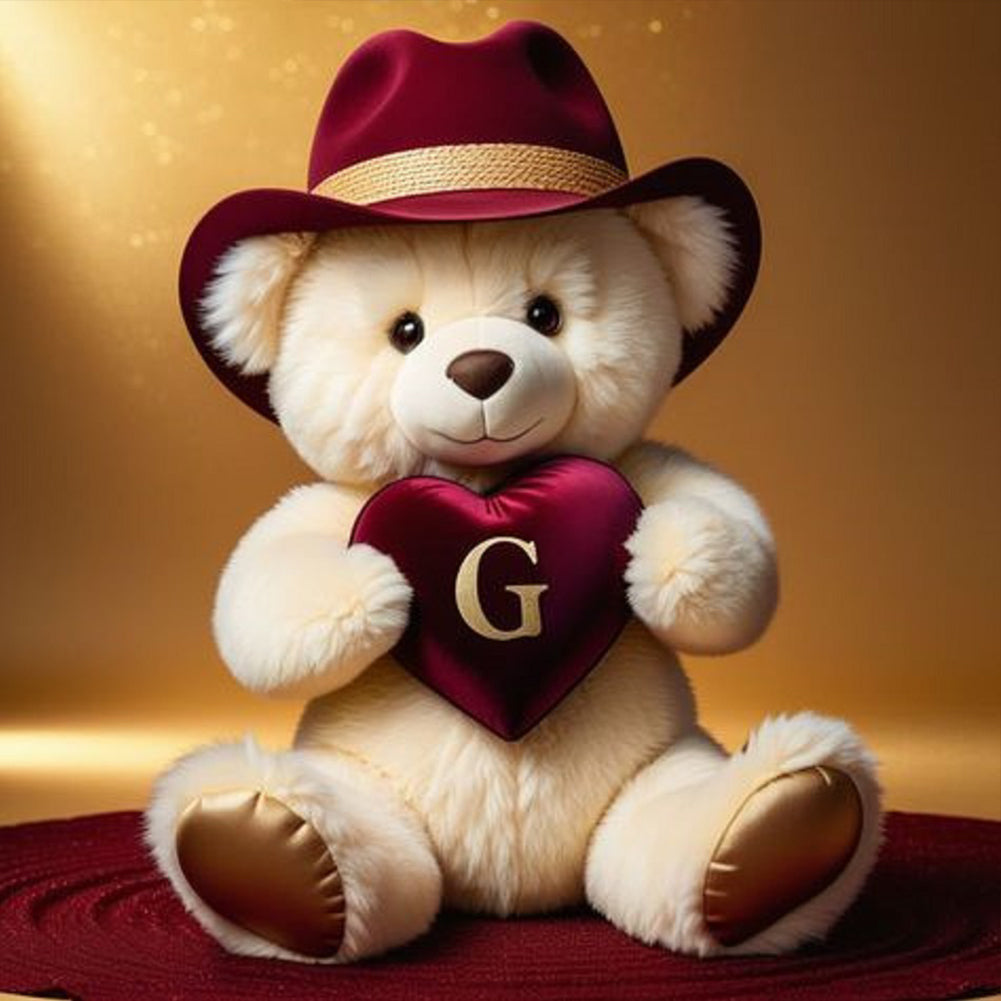 Diamond Painting - Full Round - Bear letter G (40*40CM)