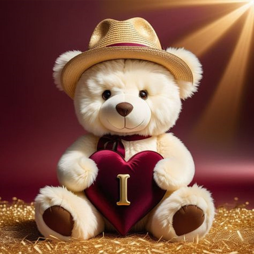 Diamond Painting - Full Round - Bear letter I (40*40CM)