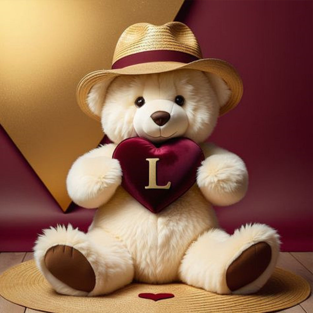 Diamond Painting - Full Round - Bear letter L (40*40CM)