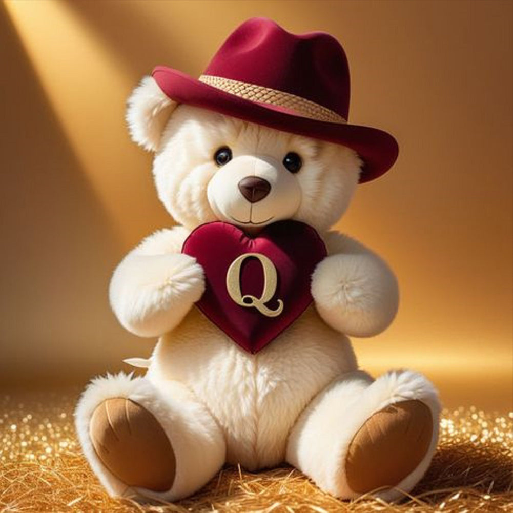 Diamond Painting - Full Round - Bear letter Q (40*40CM)