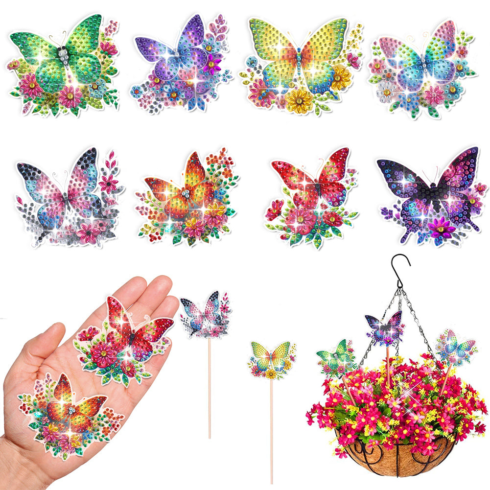 8/9Pcs Cartoon DIY Diamond Art Paintings Stick Diamond Painting Stakes Ornaments