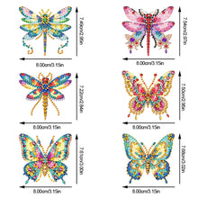 Load image into Gallery viewer, 6Pcs Acrylic Double Sided Animals Diamond Painting Keychain for Beginners Adults
