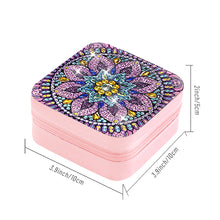 Load image into Gallery viewer, PU Partial Special Shaped Mandala Diamond Art Jewelry Box for Necklaces Earrings
