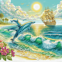 Load image into Gallery viewer, Diamond Painting - Partial Special Shaped - whale (30*30CM)
