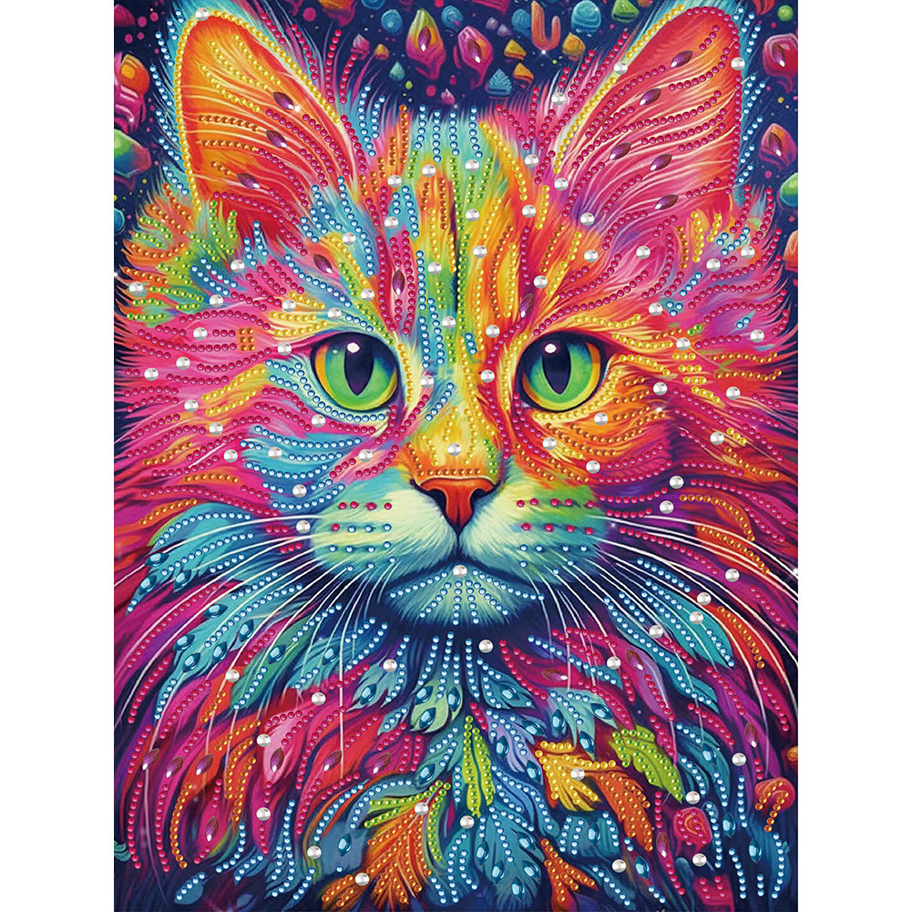 Diamond Painting - Partial Special Shaped - cat (30*40CM)