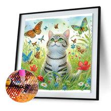 Load image into Gallery viewer, Diamond Painting - Partial Special Shaped - tiger cat (40*40CM)
