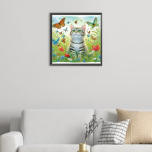 Load image into Gallery viewer, Diamond Painting - Partial Special Shaped - tiger cat (40*40CM)
