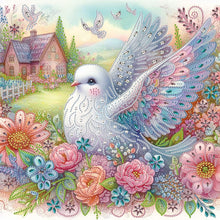 Load image into Gallery viewer, Diamond Painting - Partial Special Shaped - white dove (40*40CM)
