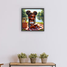 Load image into Gallery viewer, Diamond Painting - Full Round - Girl with pigtails reading a book (30*30CM)
