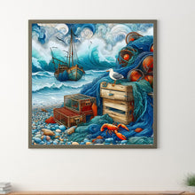 Load image into Gallery viewer, Diamond Painting - Full Round - abstract beach (40*40CM)
