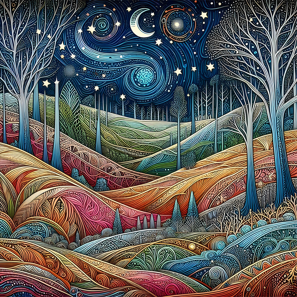 Diamond Painting - Full Round - color woods (30*30CM)