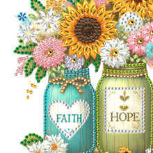 Load image into Gallery viewer, Flower Wooden Diamond Art Craft Wall Hooks Punch Free Diamond Painting Hook Rail
