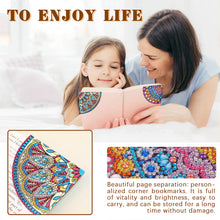 Load image into Gallery viewer, 4Pcs Mandala Diamonds Painting Corner Bookmarks DIY Flower Bookmarks Kit

