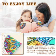 Load image into Gallery viewer, 4Pcs Mandala Diamonds Painting Corner Bookmarks DIY Flower Bookmarks Kit
