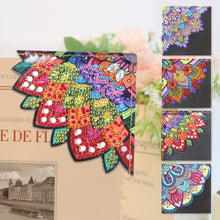 Load image into Gallery viewer, 4Pcs Mandala Diamonds Painting Corner Bookmarks DIY Flower Bookmarks Kit
