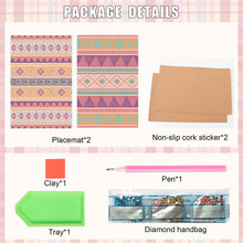 Load image into Gallery viewer, 2Pcs Ethnic Style Diamond Painting Placemat DIY Art Placemat for Table Decor
