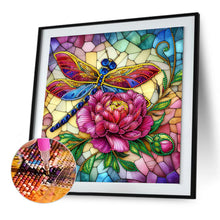 Load image into Gallery viewer, Diamond Painting - Partial Special Shaped - Gorgeous dragonfly (30*30CM)
