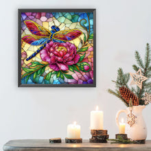 Load image into Gallery viewer, Diamond Painting - Partial Special Shaped - Gorgeous dragonfly (30*30CM)
