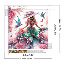 Load image into Gallery viewer, Diamond Painting - Partial Special Shaped - top hat lady (30*30CM)
