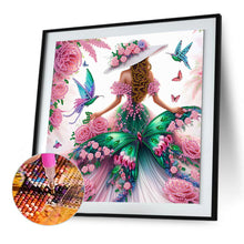 Load image into Gallery viewer, Diamond Painting - Partial Special Shaped - top hat lady (30*30CM)
