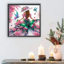 Load image into Gallery viewer, Diamond Painting - Partial Special Shaped - top hat lady (30*30CM)

