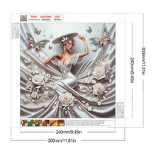 Load image into Gallery viewer, Diamond Painting - Partial Special Shaped - top hat lady (30*30CM)
