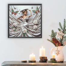 Load image into Gallery viewer, Diamond Painting - Partial Special Shaped - top hat lady (30*30CM)
