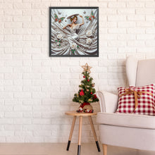 Load image into Gallery viewer, Diamond Painting - Partial Special Shaped - top hat lady (30*30CM)

