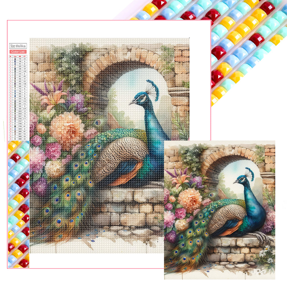 Diamond Painting - Full Square - Peacock (40*40CM)